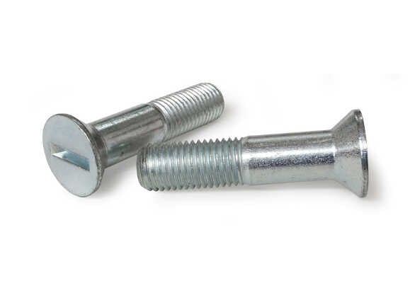 Гвинт, головка потайна M12x55 4.6 шліц прямий (PL), цинк